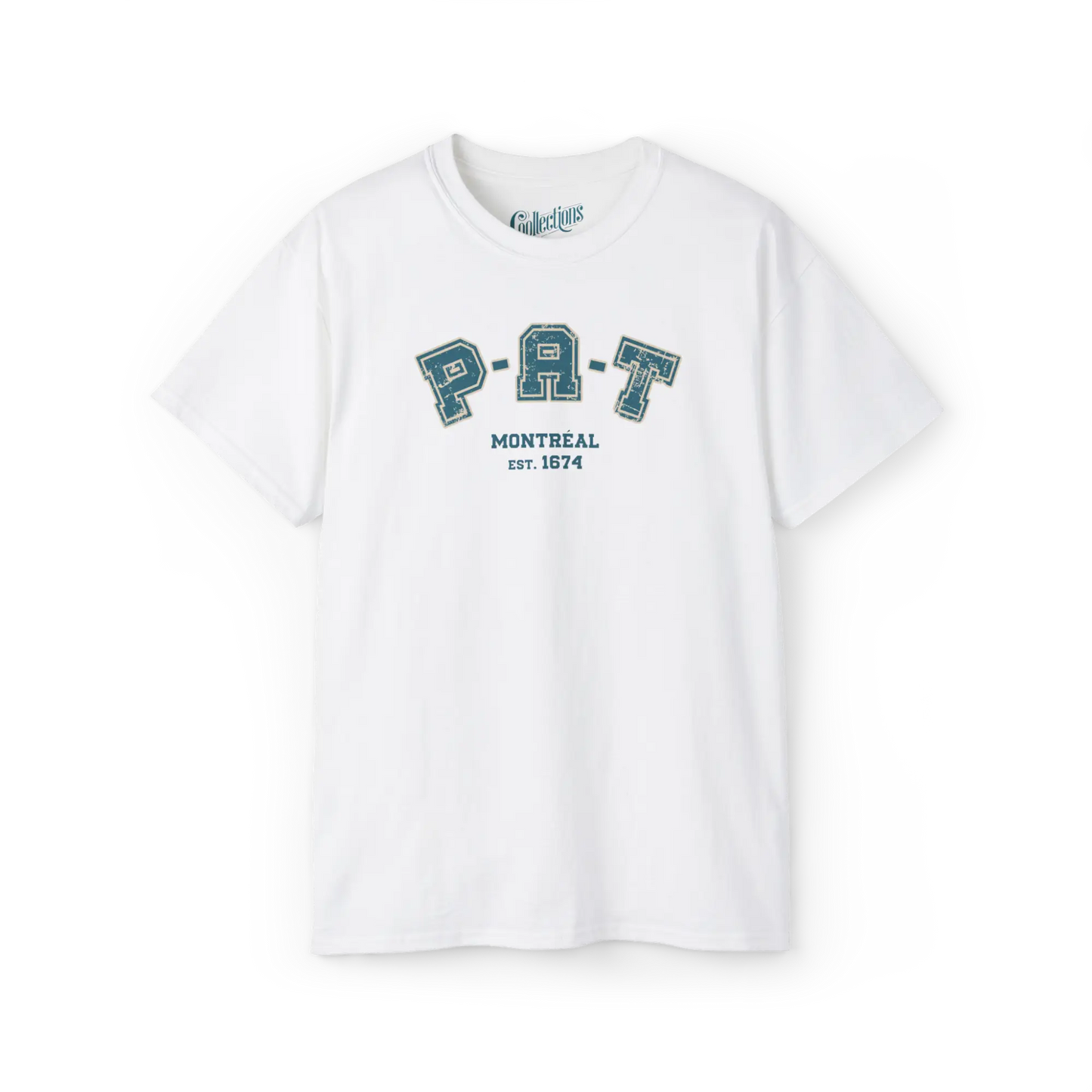 Local D’abord - T-Shirt - T-shirt - PAT classique - Blanc / S / M