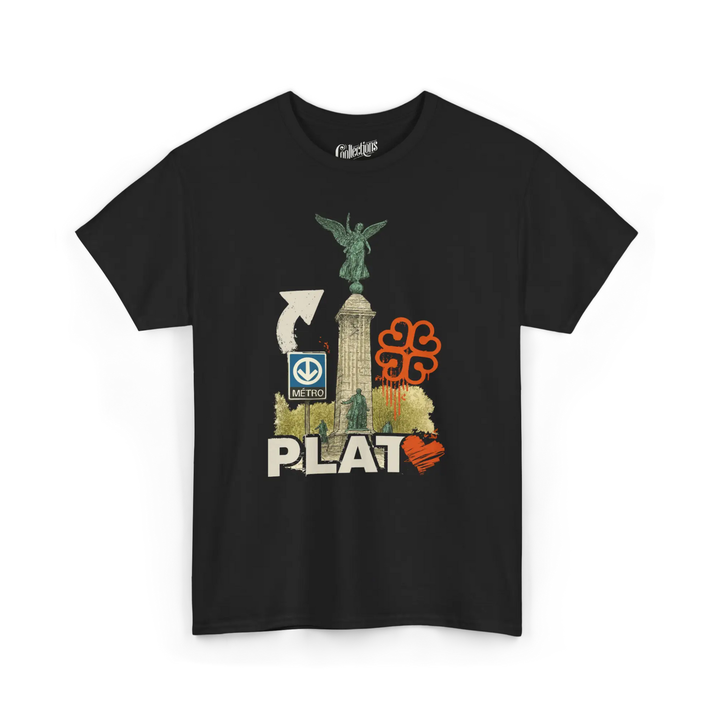 Local D’abord - T-Shirt - T-shirt - Plateau Illustré - Noir / S / M