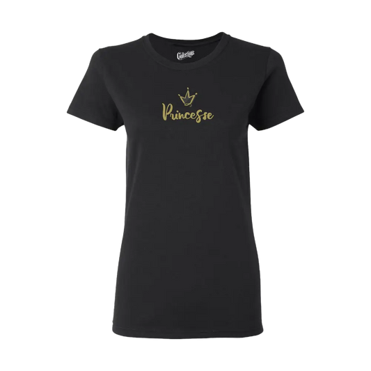 Famille et Cie - T-Shirt semi-ajusté - T-shirt - Princesse - Noir / S