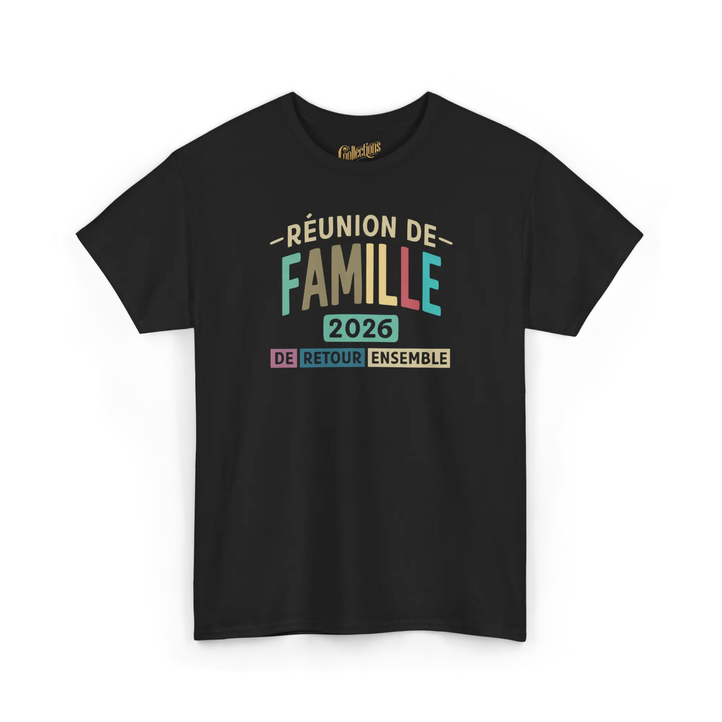 Famille & Cie - T-Shirt - T-shirt - Réunion de famille - De retour ensemble - 2026 / Noir / S / M