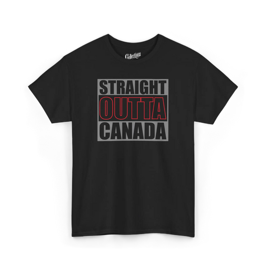 Local D’abord - T-Shirt - T-shirt - Straight Outta Canada - Noir / S / M