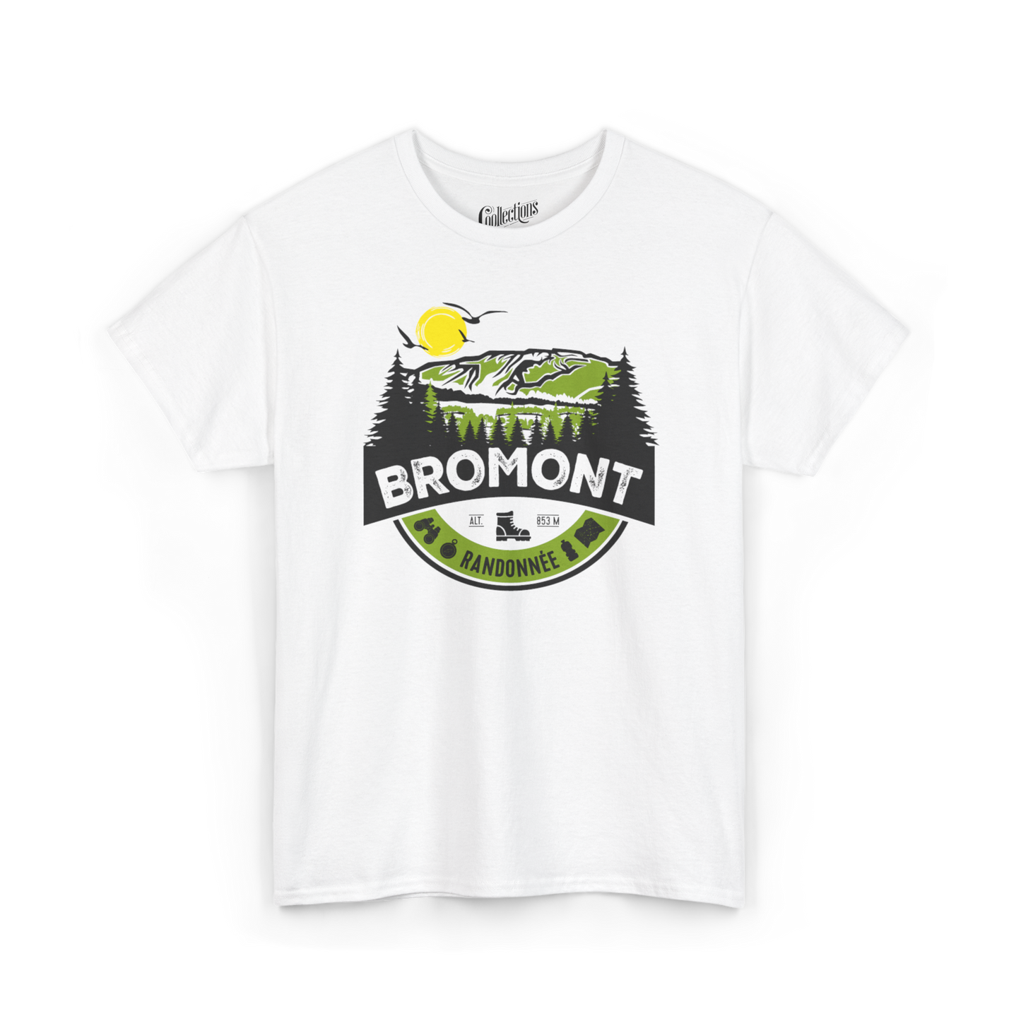 #camping - T-Shirt - T-shirt - Randonnée en Montagne - Bromont - Blanc / S / M