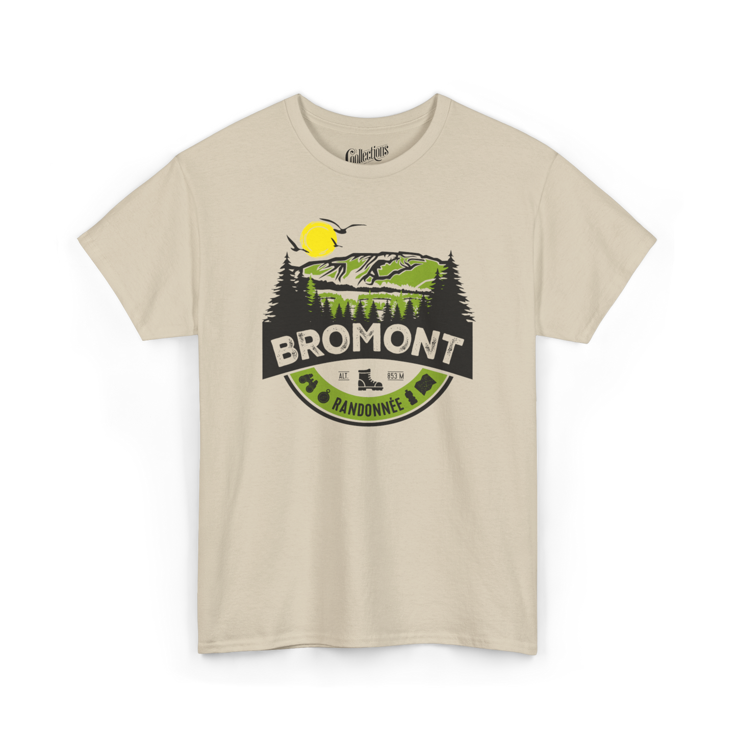 #camping - T-Shirt - T-shirt - Randonnée en Montagne - Bromont - Sable / S / M