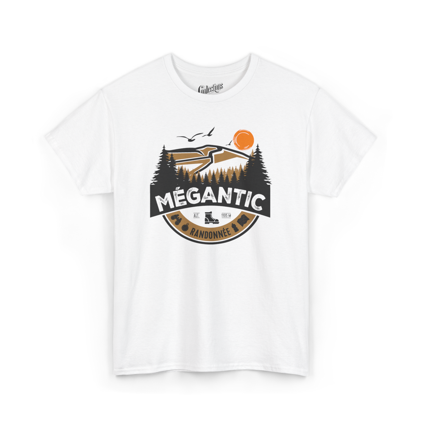 #camping - T-Shirt - T-shirt - Randonnée en Montagne - Mont Mégantic - Blanc / S / M