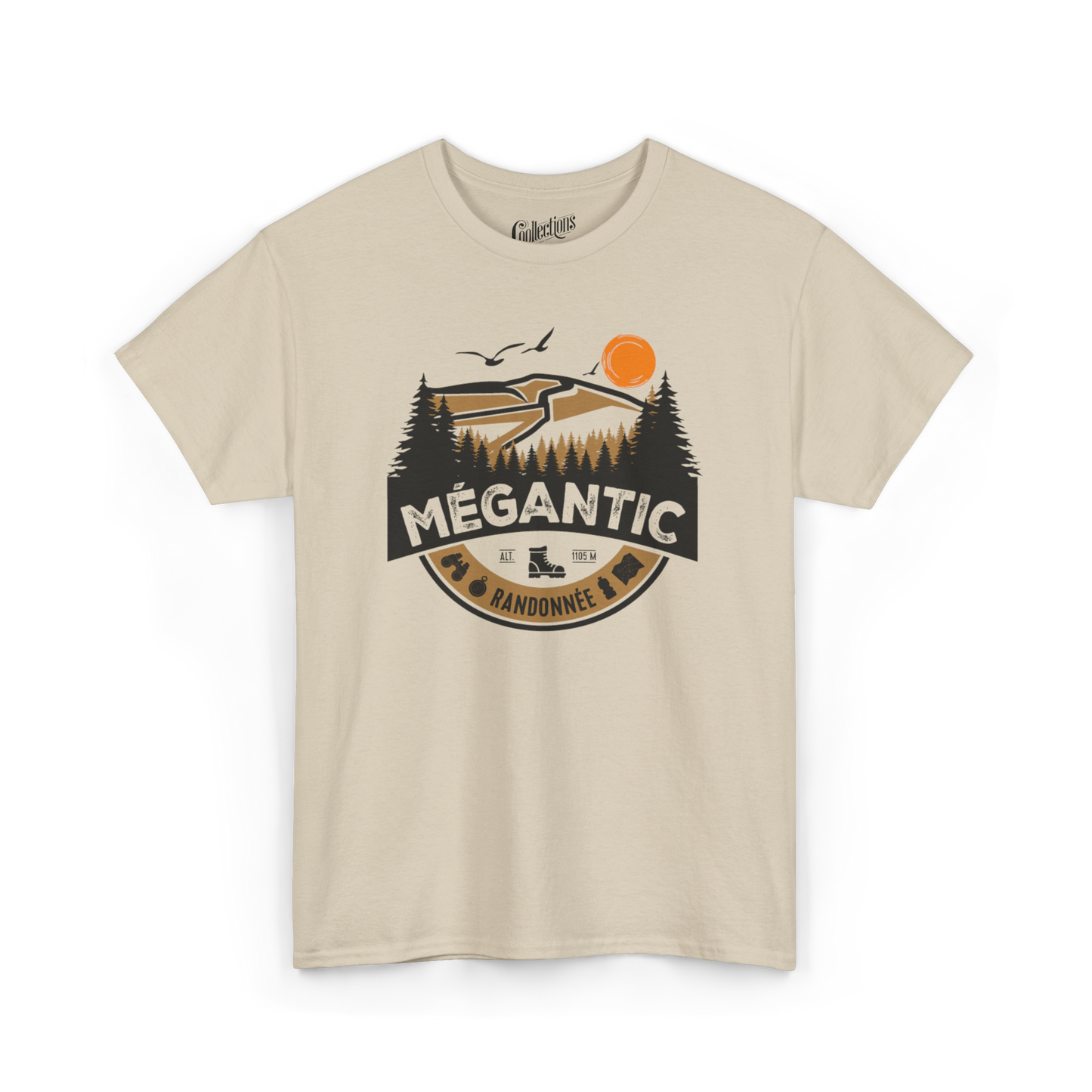 #camping - T-Shirt - T-shirt - Randonnée en Montagne - Mont Mégantic - Sable / S / M