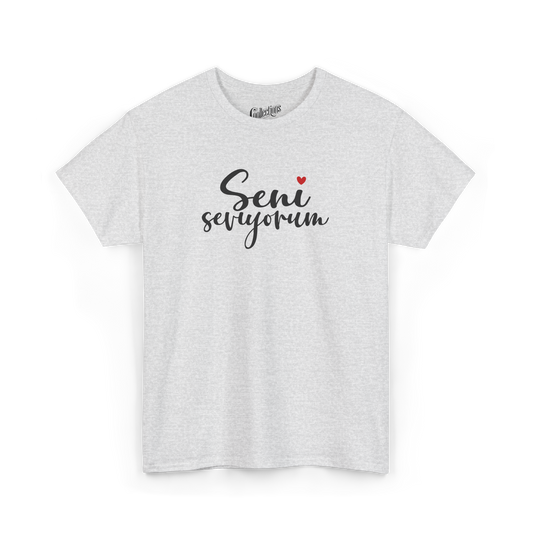 T-shirt - Je t'aime "Seni seviyorum" - Turc