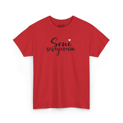 T-shirt - Je t'aime "Seni seviyorum" - Turc