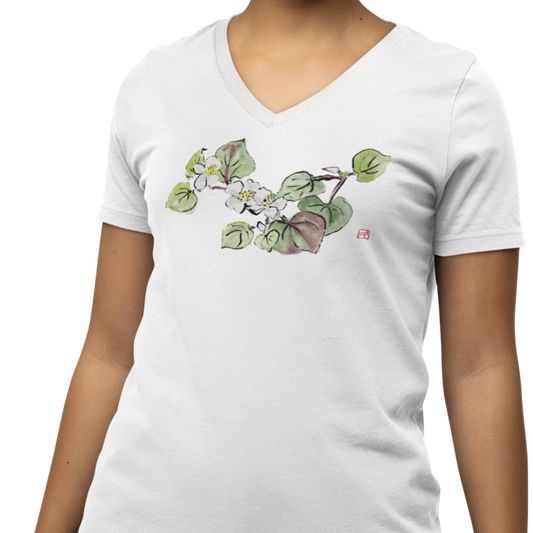 T-shirt - Kyoto - Fleurs Sauvages - Fleurs de pommiers par Kumiko