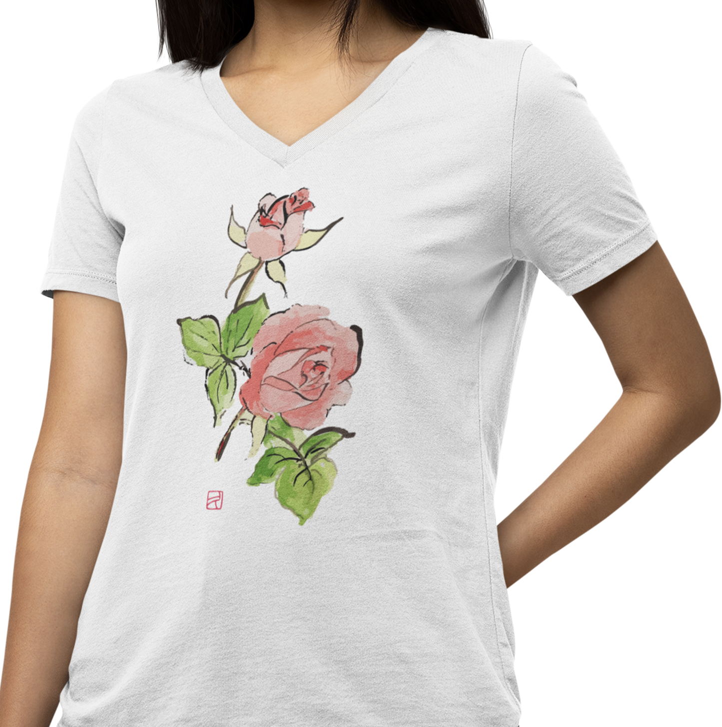 T-shirt - Kyoto - Fleurs Sauvages - Fleurs de pommiers par Kumiko
