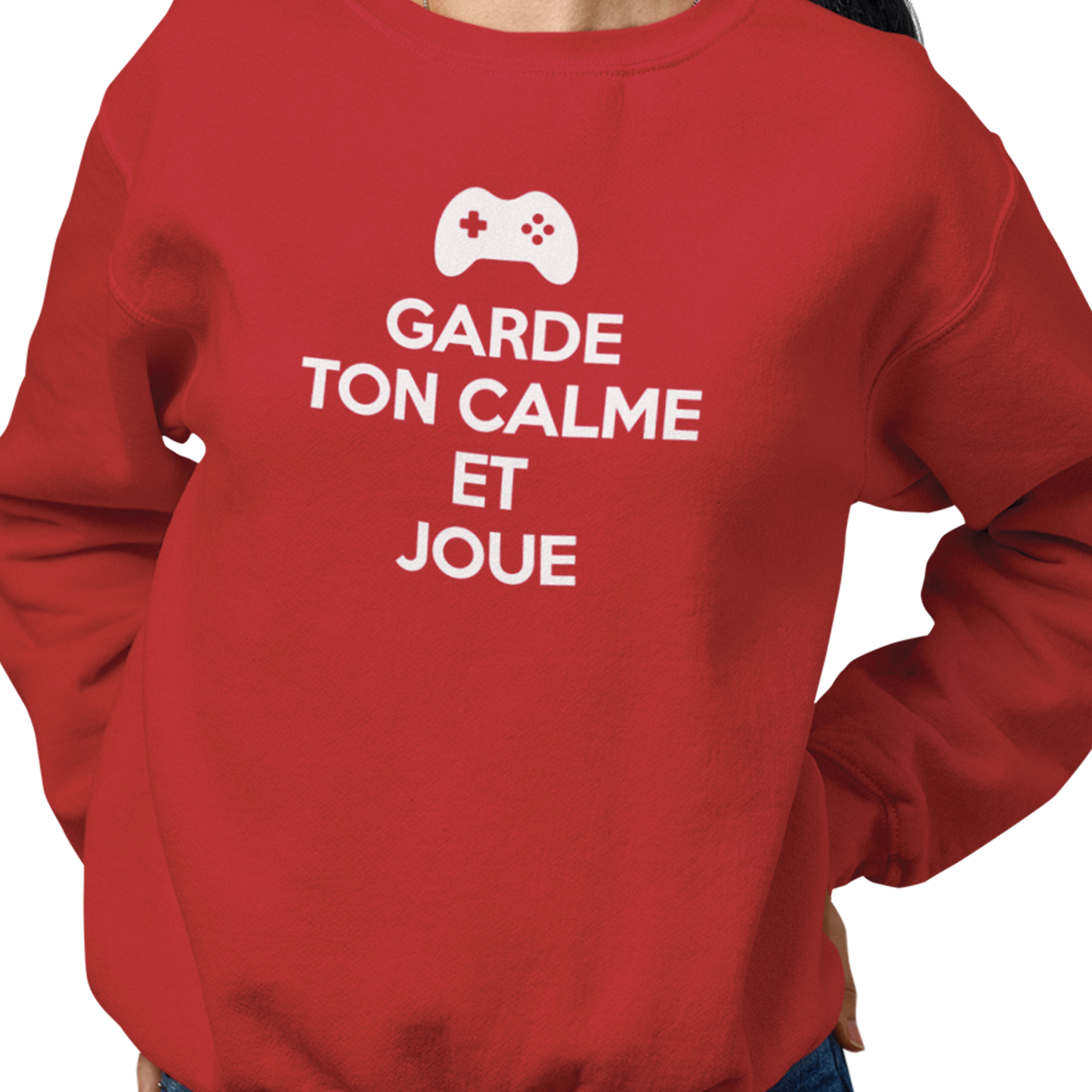 Sweat-shirt - Garde ton calme et joue