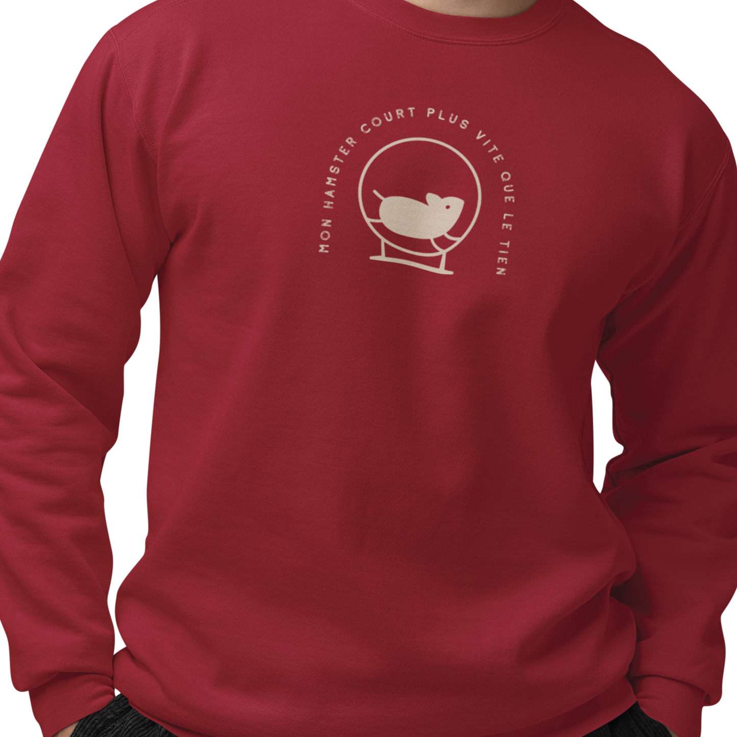Sweat-shirt - Mon hamster court plus vite que le tien