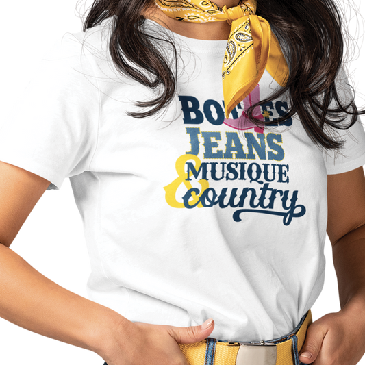 T-shirt - Bottes, Jeans & Musique Country