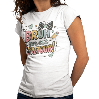 T-shirt - Bruh Mode École pour femme