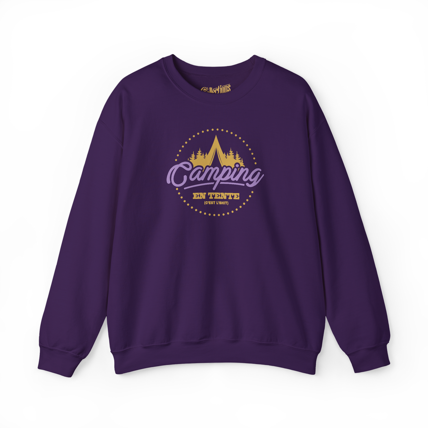 #camping - Sweat-shirt - Sweat-shirt - Camping en tente c’est l’shit - Marron / S / M