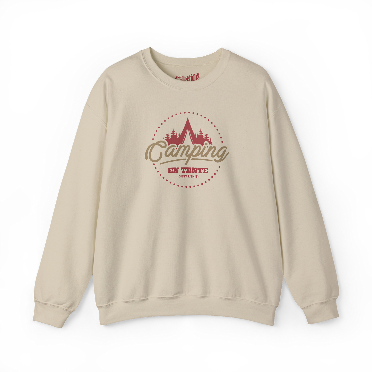 #camping - Sweat-shirt - Sweat-shirt - Camping en tente c’est l’shit - Sable / S / M