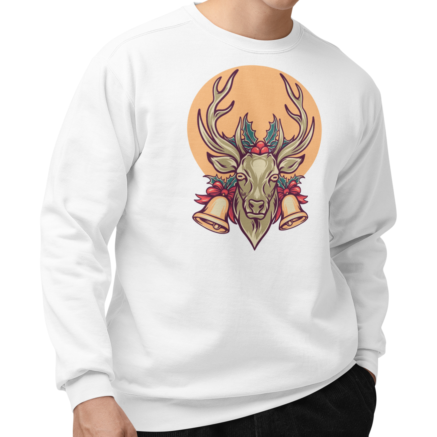 Sweat-shirt - Cerf de Noël