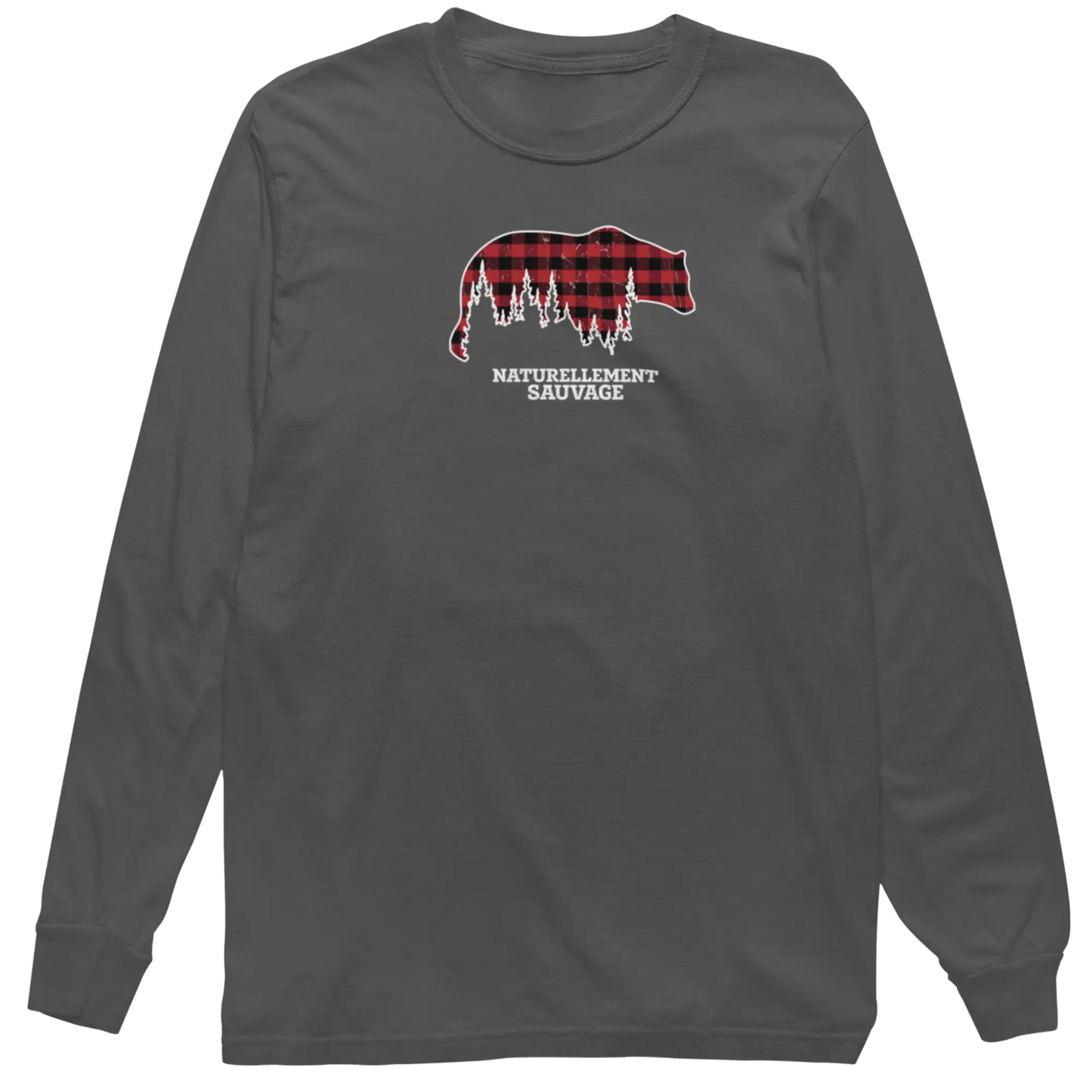 #camping - T-Shirt - Chandail - Naturellement Sauvage - Charbon / S / M