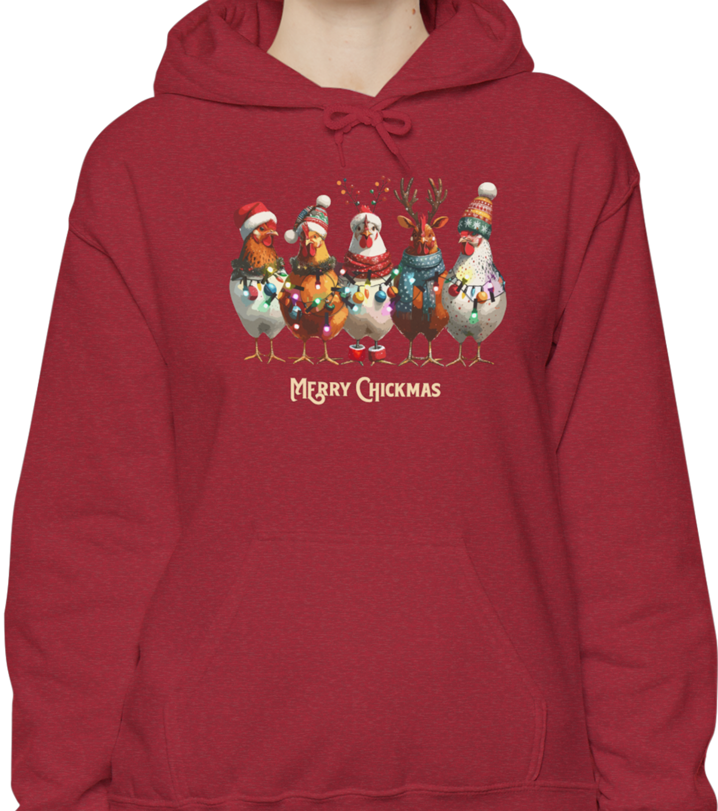 Sweat à capuche - Merry Chickmas