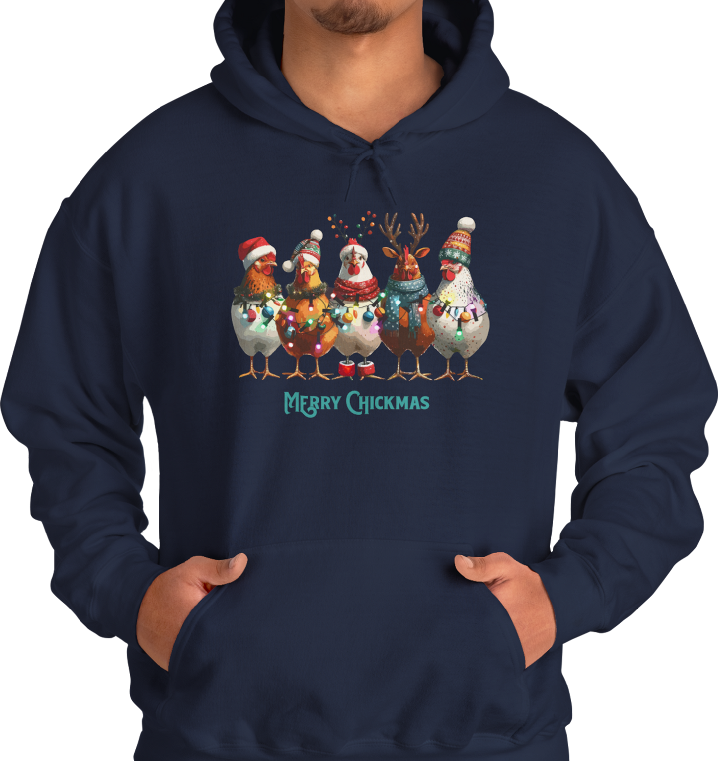 Sweat à capuche - Merry Chickmas