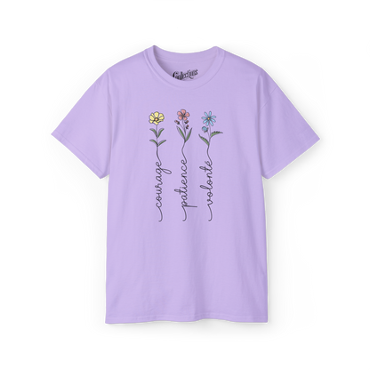 T-shirt – Courage. Patience. Volonté.