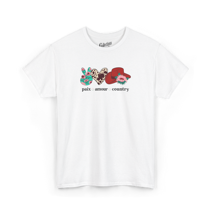 T-shirt - Paix – Amour – Country