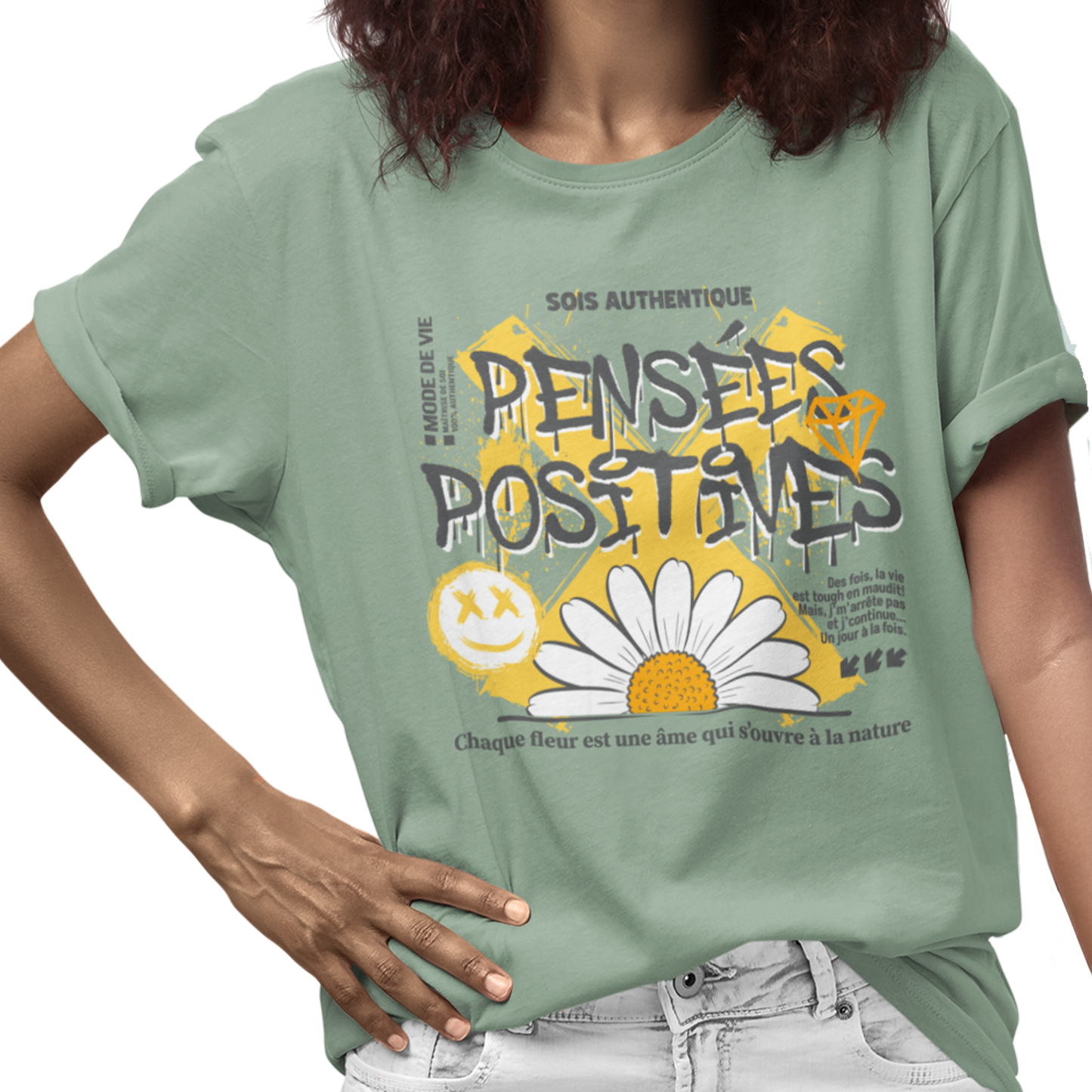 T-Shirt - Pensées positives – Mode de vie