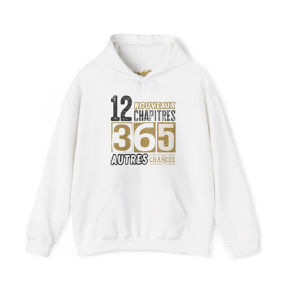 Festivités - Sweat à capuche - Sweat à capuche - 12 chapitres - 365 autres chances - Blanc / S / M