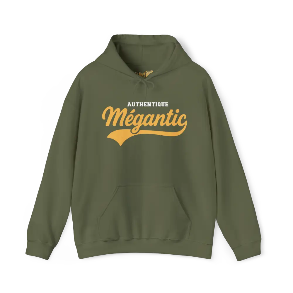 Local D’abord - Sweat à capuche - Sweat à capuche - Authentique Mégantic - Militaire / S / M