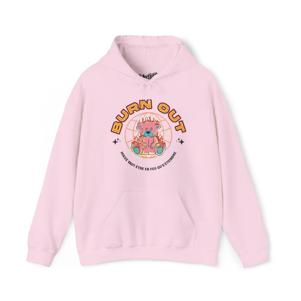 Vie d’Phoqué - Sweat à capuche - Sweat à capuche - Burn Out - Rose clair / S / M