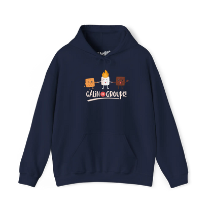 #camping - Sweat à capuche - Sweat à capuche - Câlin de groupe - Marine / S / M