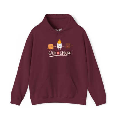 #camping - Sweat à capuche - Sweat à capuche - Câlin de groupe - Marron / S / M