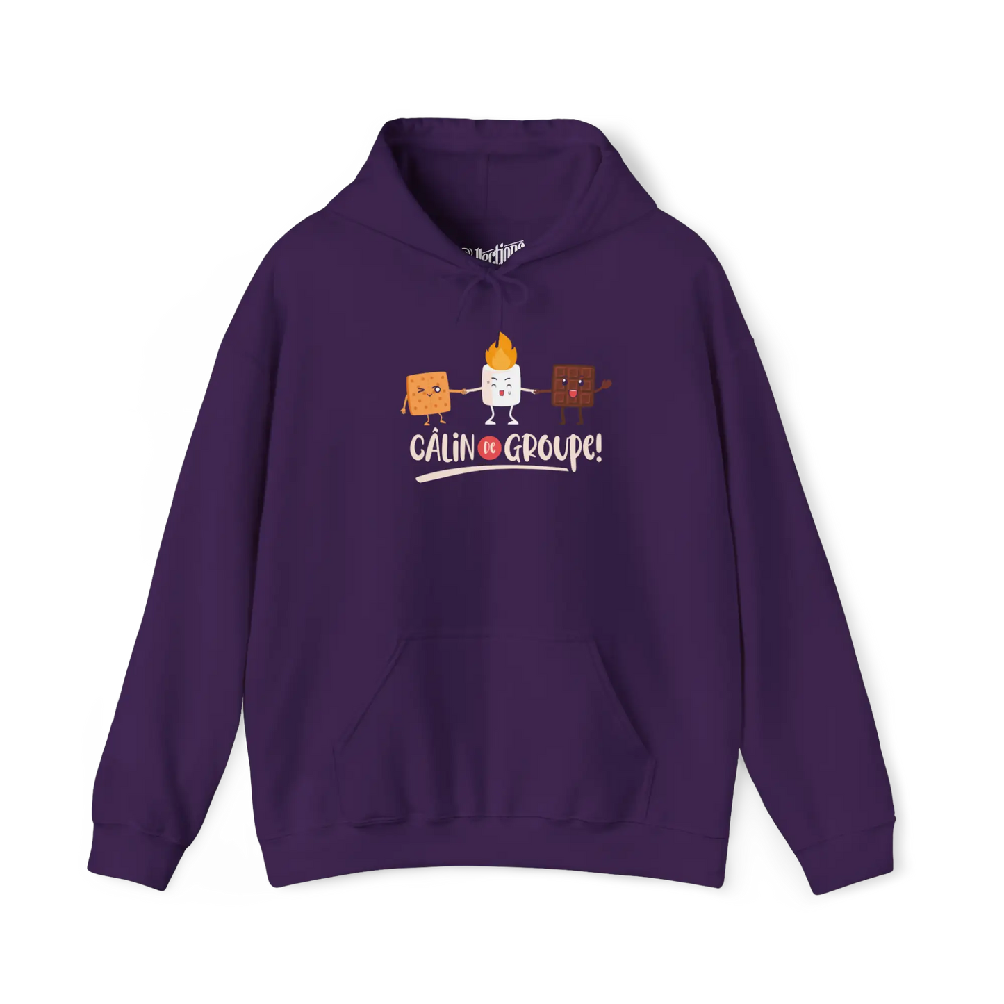 #camping - Sweat à capuche - Sweat à capuche - Câlin de groupe - Mauve / S / M