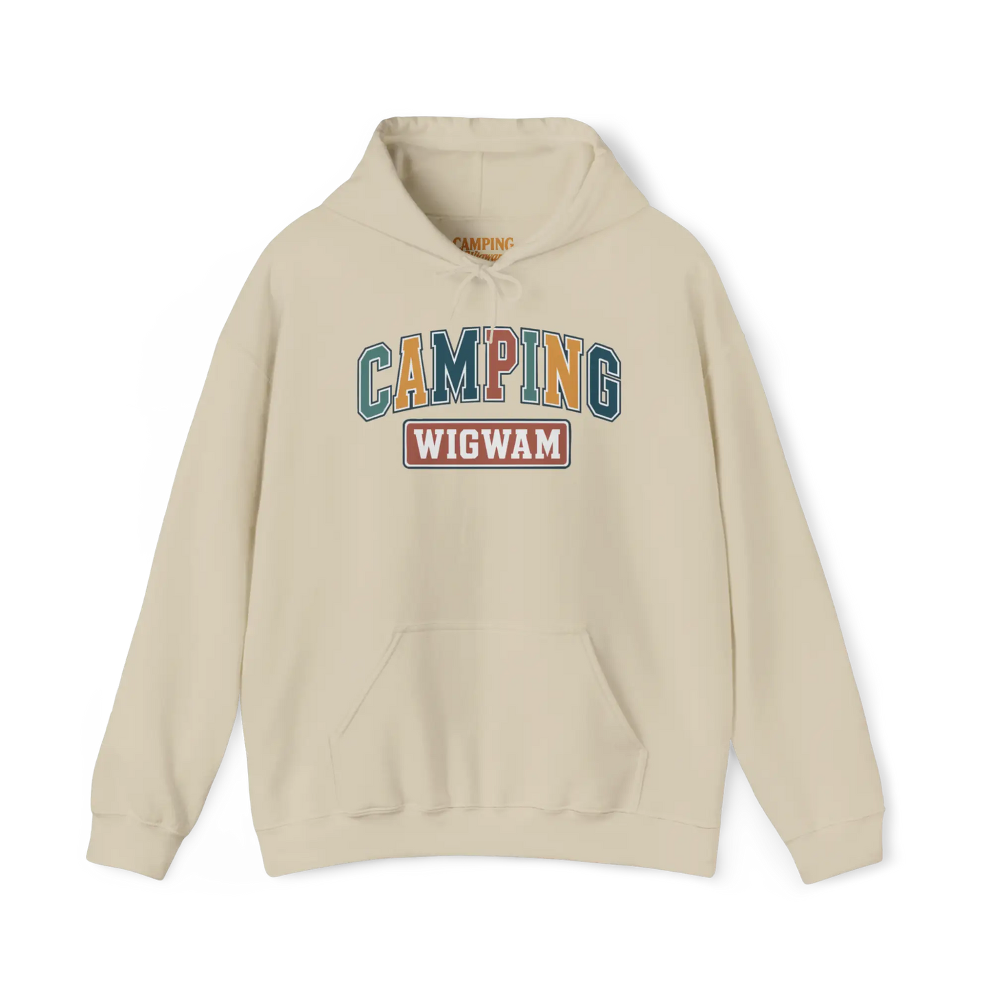 #camping - Sweat à capuche - Sweat à capuche - Camping Wigwam Classique (Collabo) - Sable / S / M