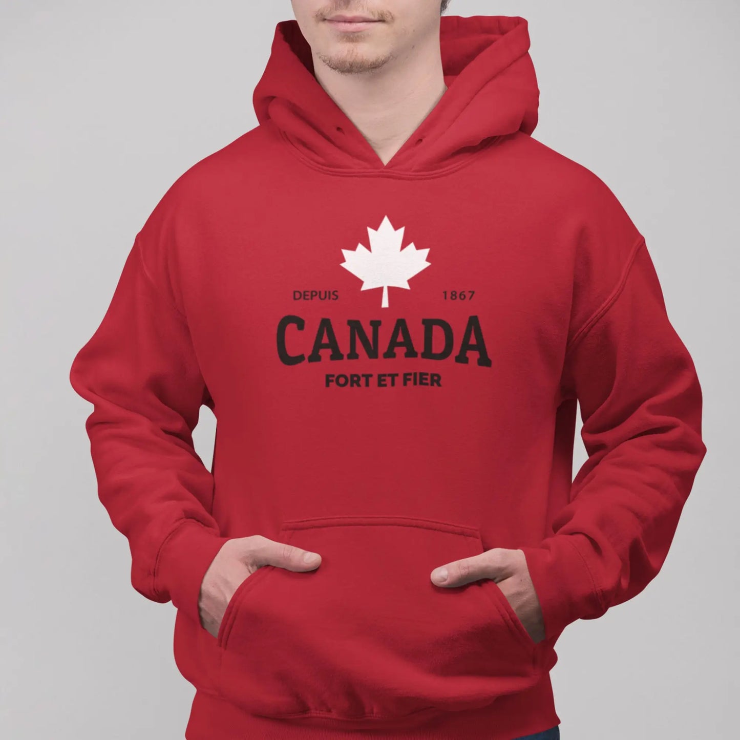 Local D’abord - Sweat à capuche - Sweat à capuche - Canada fort et fier