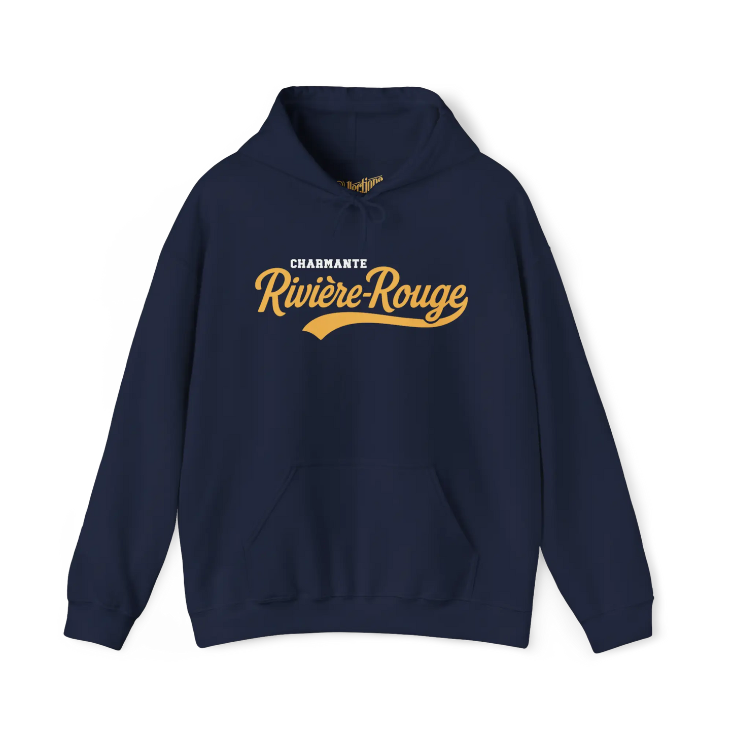 Local D’abord - Sweat à capuche - Sweat à capuche - Charmante Rivière-Rouge - Marine / S / M