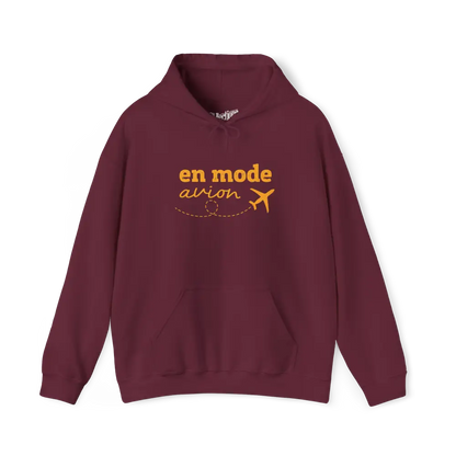 #camping - Sweat à capuche - Sweat à capuche - En mode avion - Marron / S / M