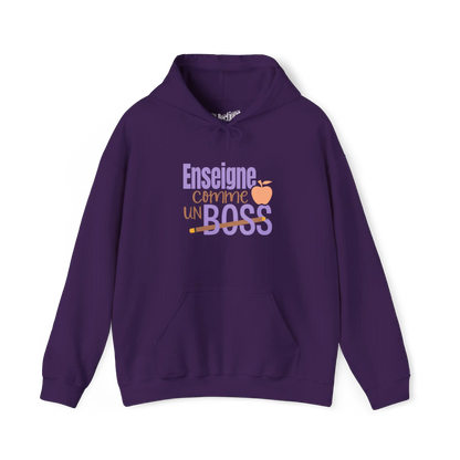 Vie d’Prof - Sweat à capuche - Sweat à capuche - Enseigne comme une BOSS! - Mauve / S / M