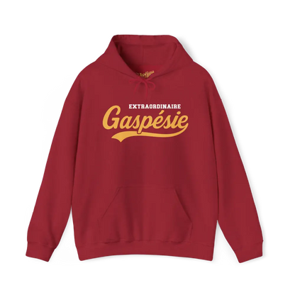 Local D’abord - Sweat à capuche - Sweat à capuche - Extraordinaire Gaspésie - Cerise Vintage / S / M