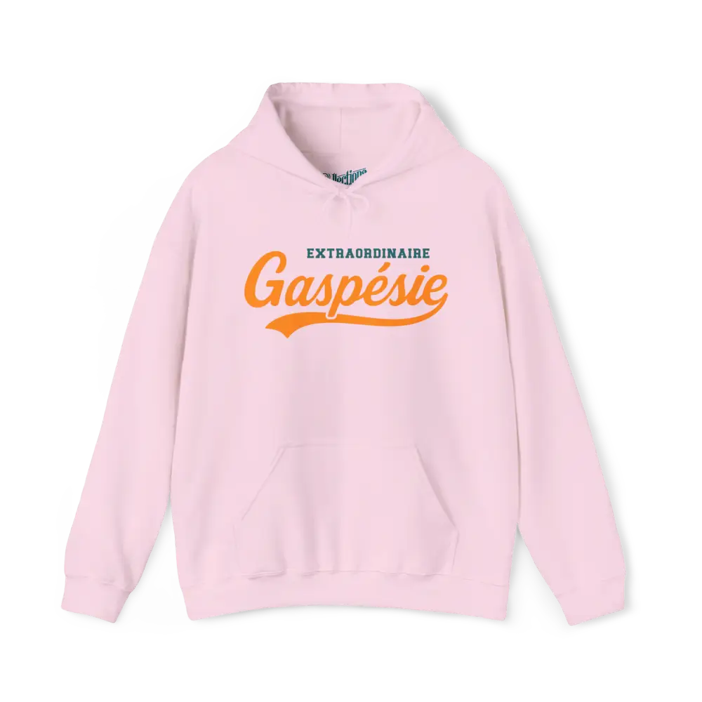 Local D’abord - Sweat à capuche - Sweat à capuche - Extraordinaire Gaspésie - Rose clair / S / M