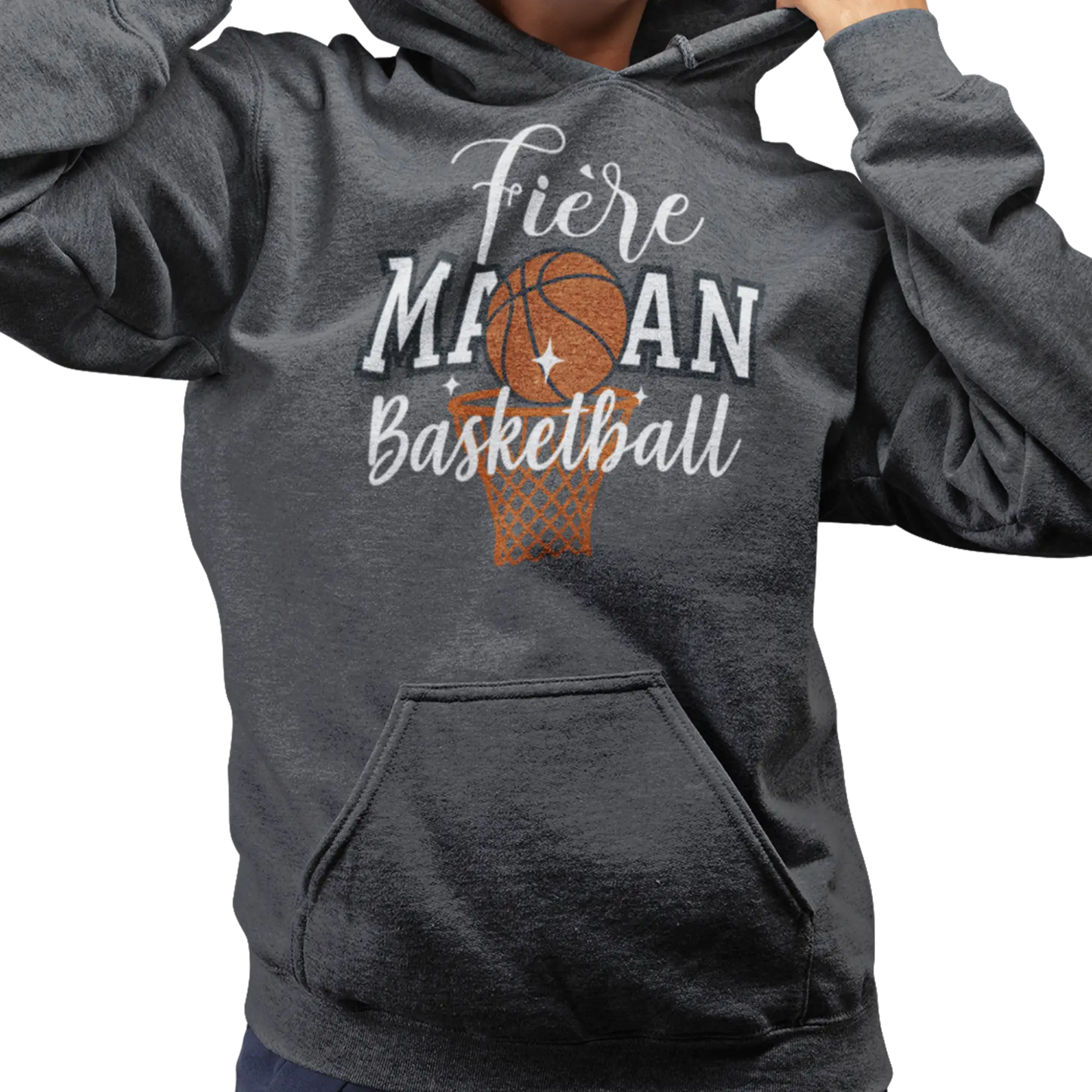 Famille et Cie - Sweat à capuche - Sweat à capuche - Fière Maman Basketball