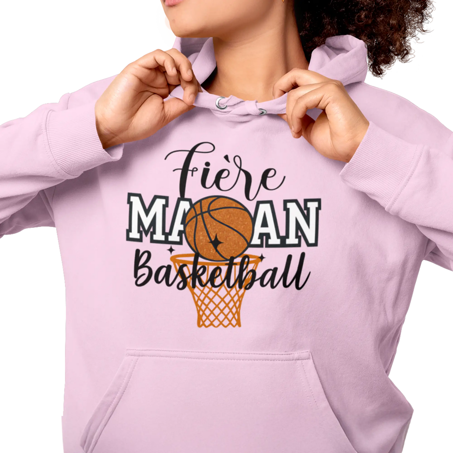 Famille et Cie - Sweat à capuche - Sweat à capuche - Fière Maman Basketball