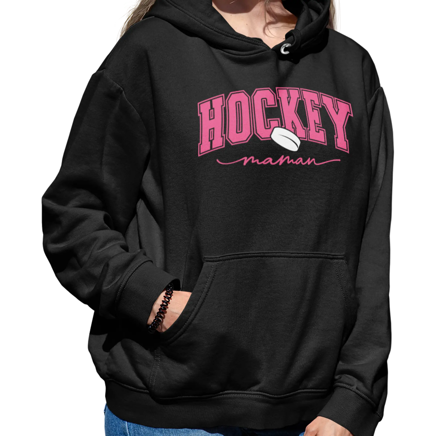 Famille et Cie - Sweat à capuche - Sweat à capuche - Hockey Maman