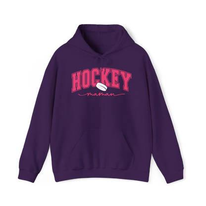 Famille et Cie - Sweat à capuche - Sweat à capuche - Hockey Maman - Mauve / S / M