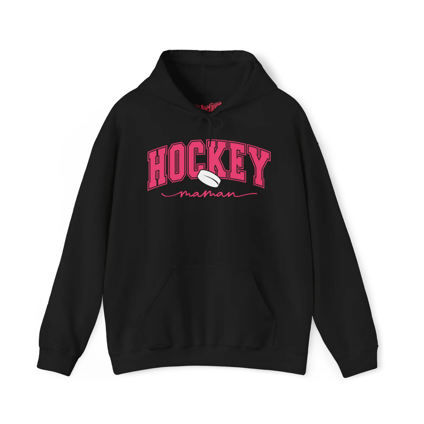 Famille et Cie - Sweat à capuche - Sweat à capuche - Hockey Maman - Noir / S / M