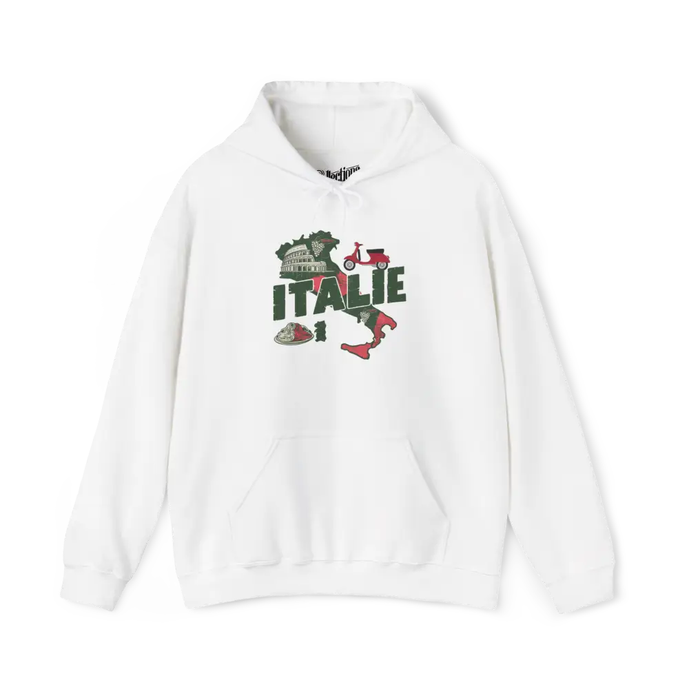 Globe-trotteurs - Sweat à capuche - Sweat à capuche - Italie à la carte - Blanc / S / M