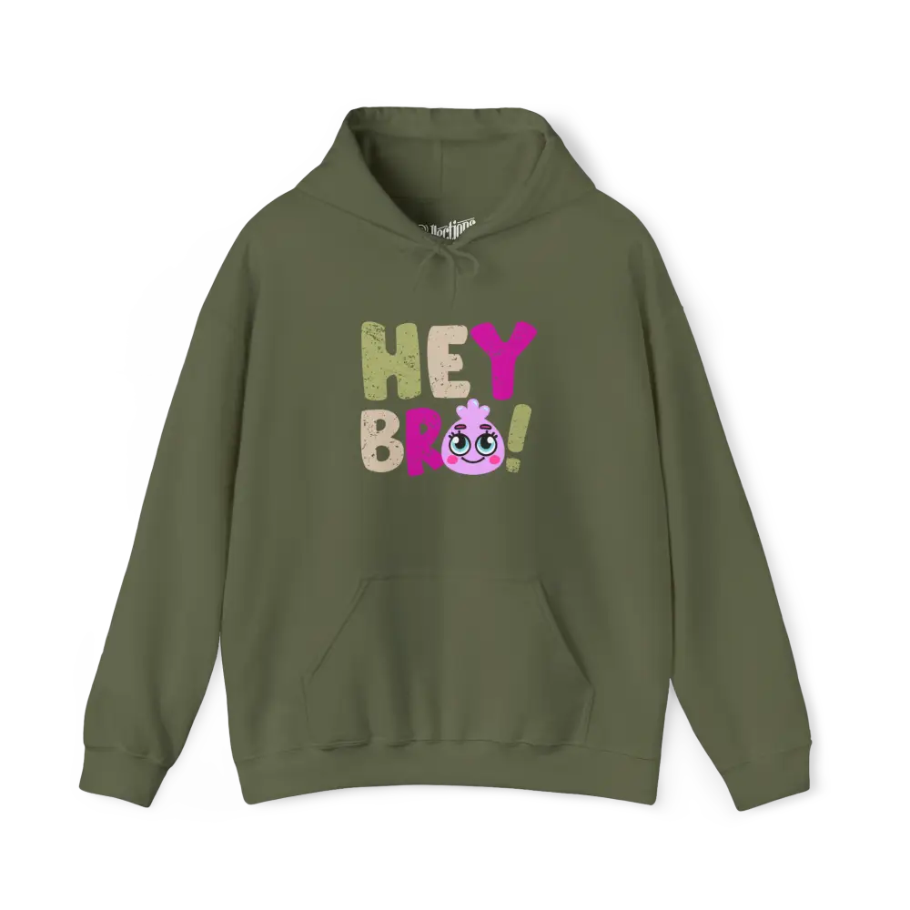 Jeunes - Sweat à capuche - Sweat à capuche - Jeunes - Hey Bro! - Militaire / XS (4-6 ans)