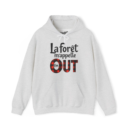 #camping - Sweat à capuche - Sweat à capuche - La forêt m’appelle OUT - Gris cendre / S / M