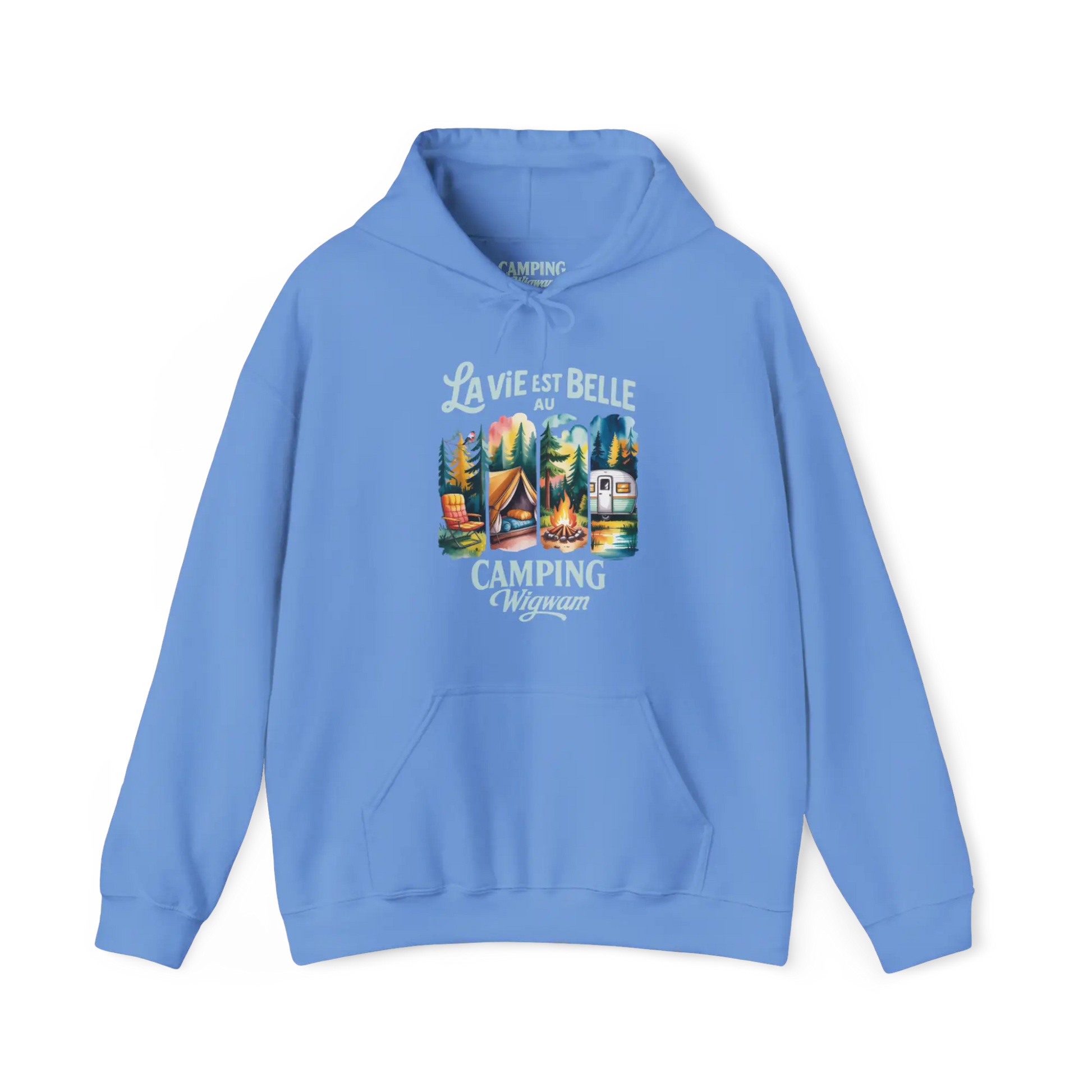 #camping - Sweat à capuche - Sweat à capuche - La vie est belle au Camping Wigwam (Collabo)