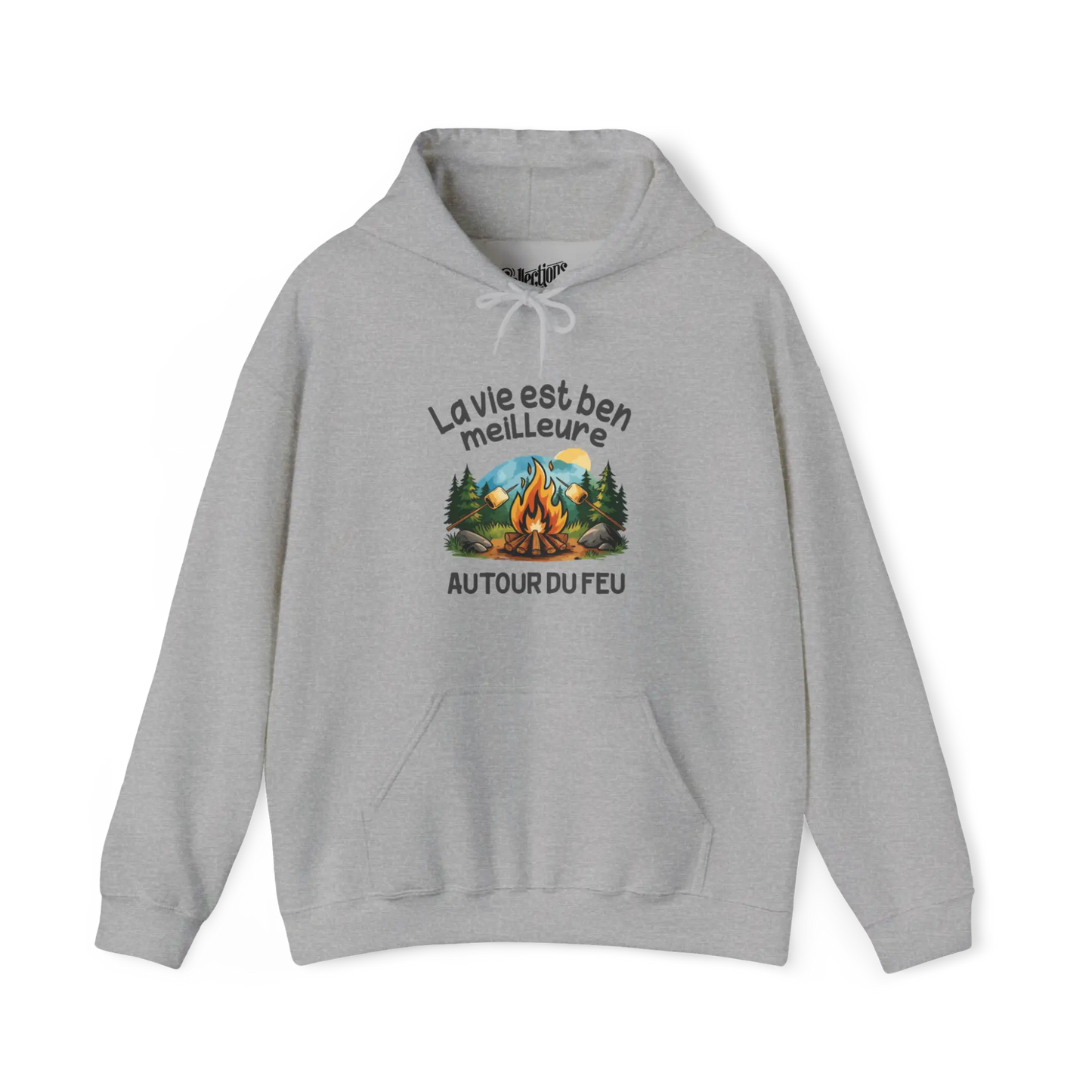 #camping - Sweat à capuche - Sweat à capuche - La vie est ben meilleure autour du feu