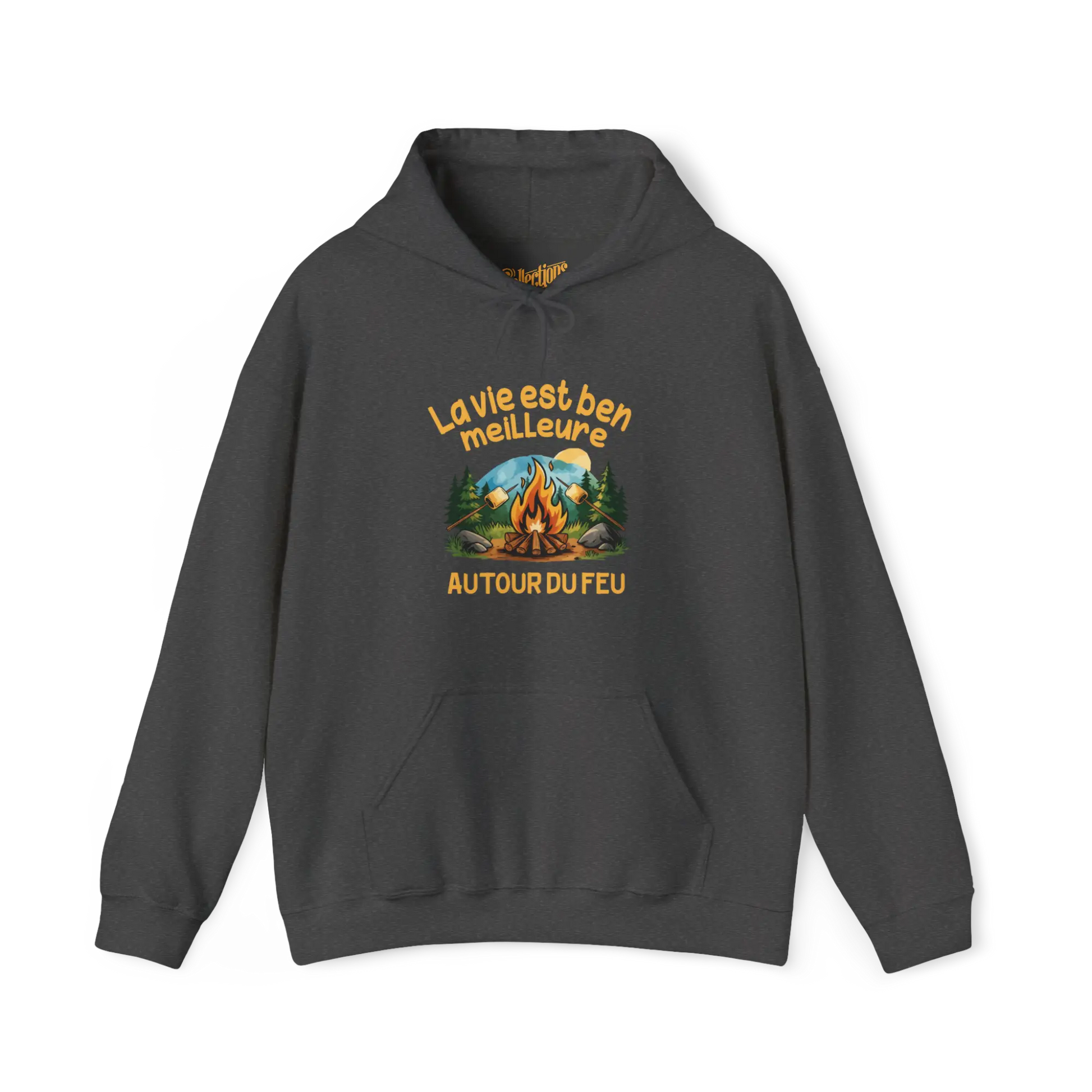 #camping - Sweat à capuche - Sweat à capuche - La vie est ben meilleure autour du feu